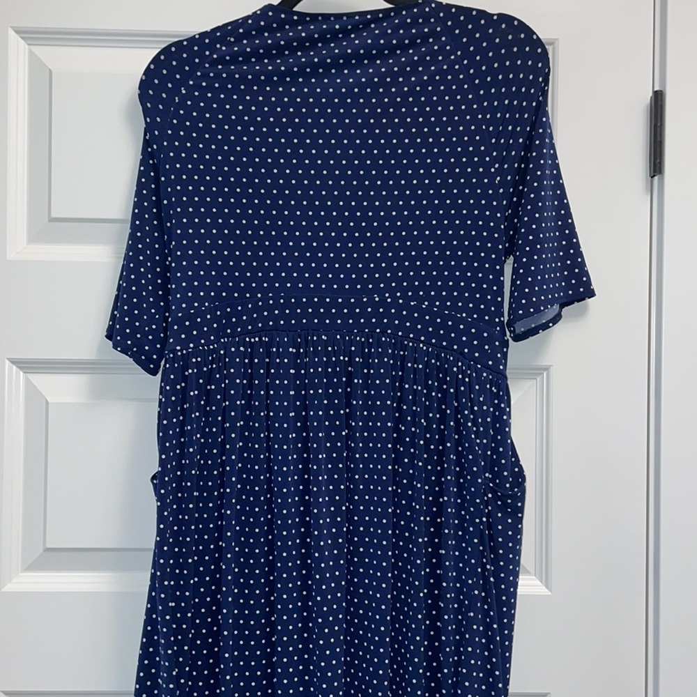 Torrid navy polka dot dress with pockets - Picture 7 of 7